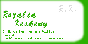 rozalia keskeny business card